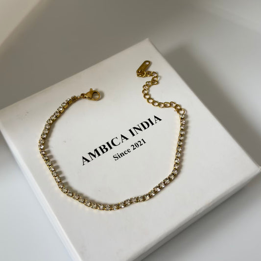 Thin tennis bracelet