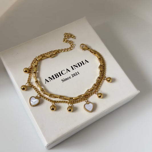 Heart reversible bracelet