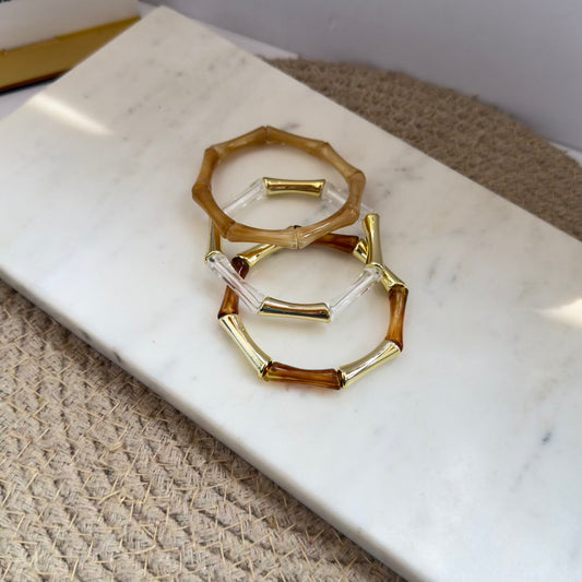 Acrylic stretchy bracelet combo