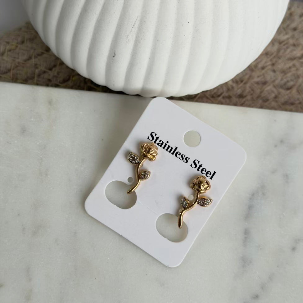 Rose earrings