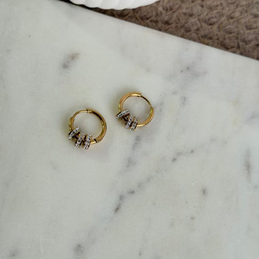 Crystal cluster earrings