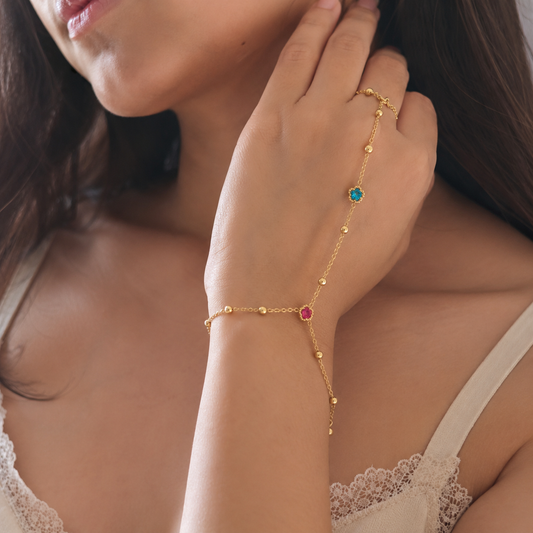 Multicolour Daisy hand chain