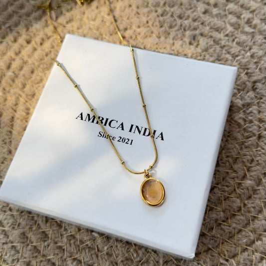 Honey aura necklace