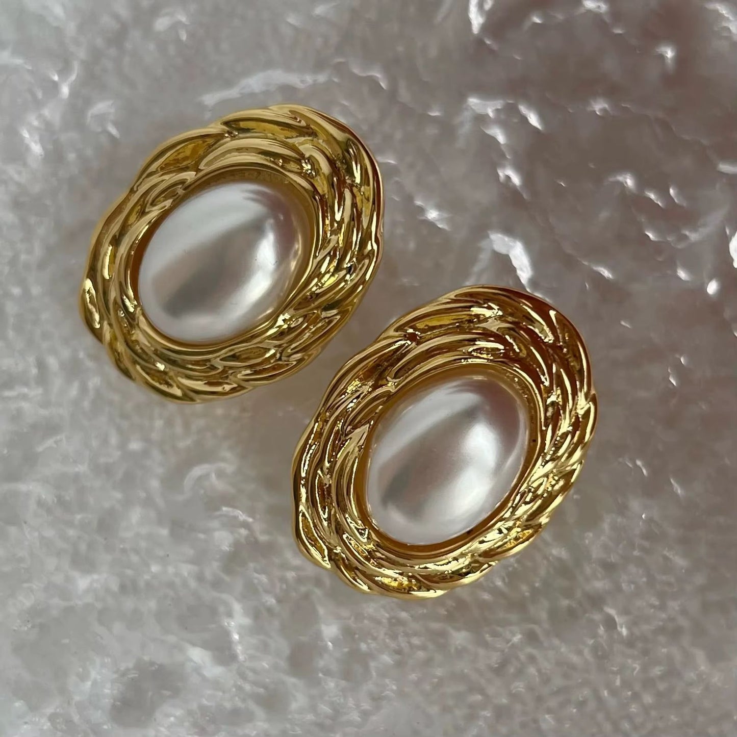 Vintage pear earrings