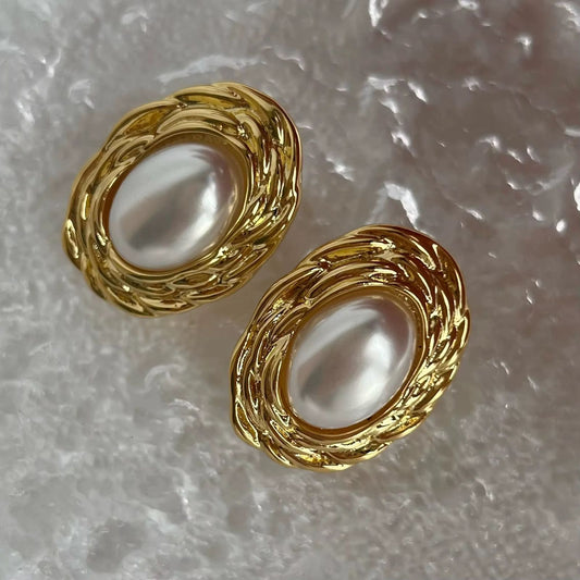 Vintage pear earrings