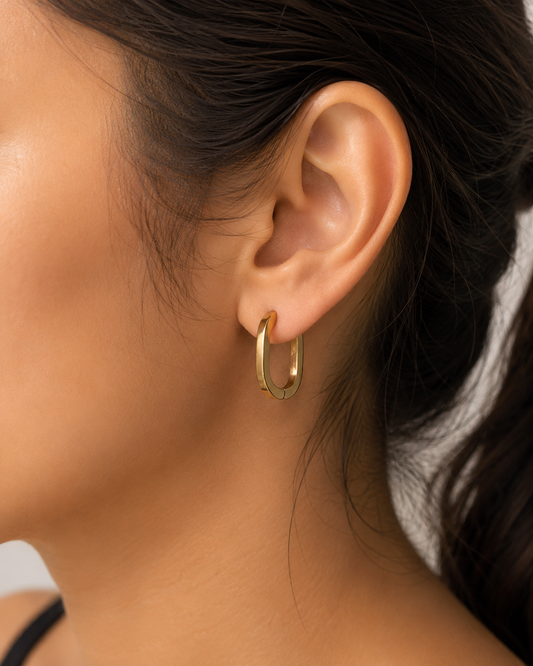 Oval bold hoops