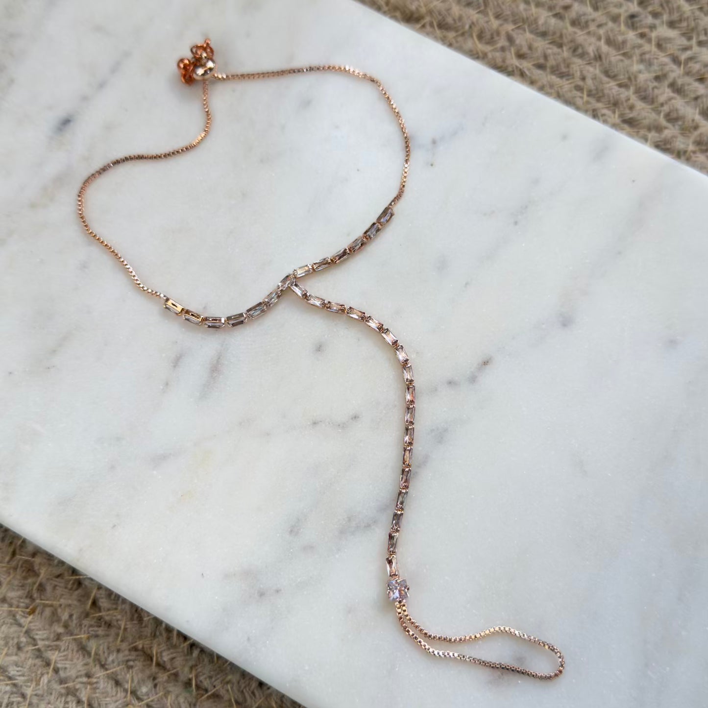 Tennis rose gold bracelet