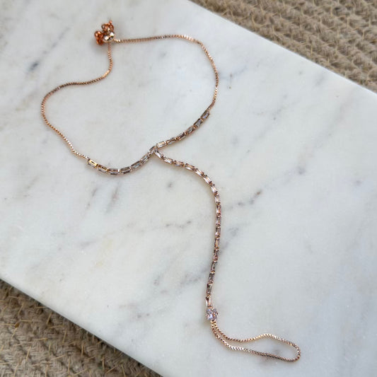 Tennis rose gold bracelet