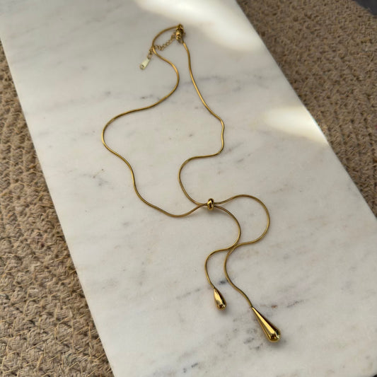 Loop drop dangle necklace