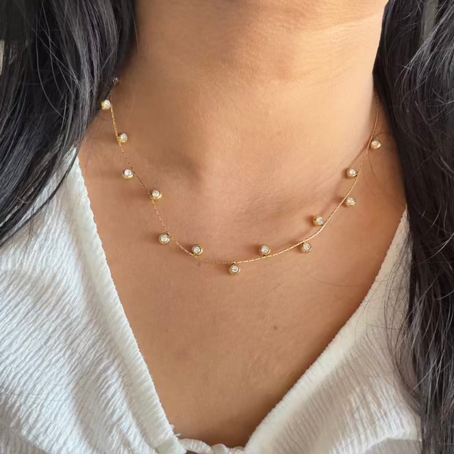 White crystal necklace