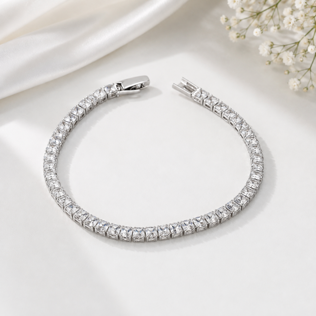Aurora Silver Tennis Bracelet
