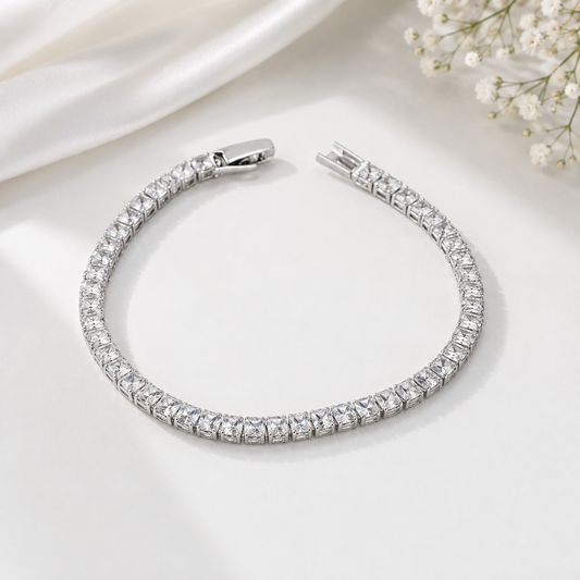 Aurora Silver Tennis Bracelet