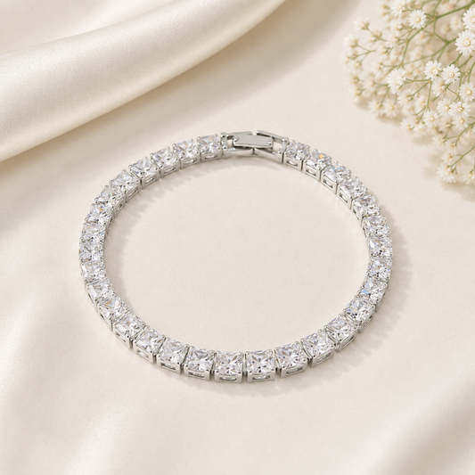 Luxe Line Silver Tennis Bracelet