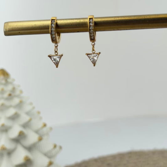 Triangle drop earrings
