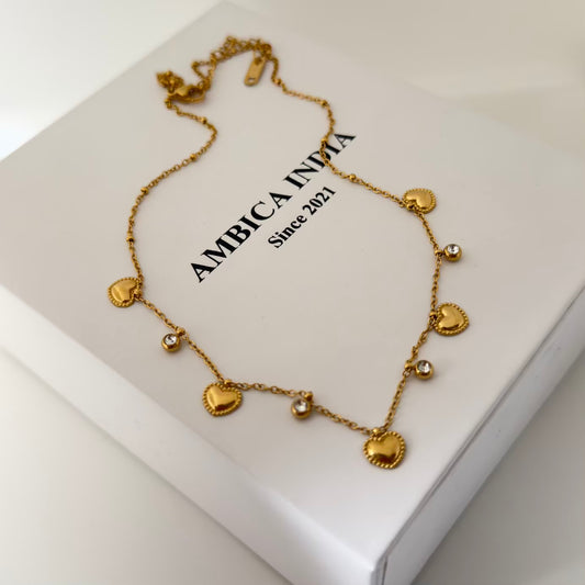 Heart with crystal necklace