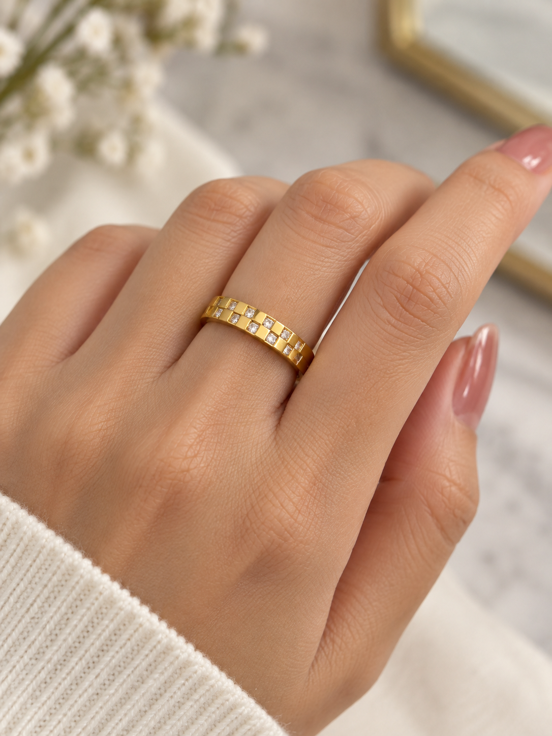Eternity Checkered Ring