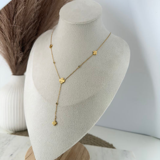 Flower drop necklace