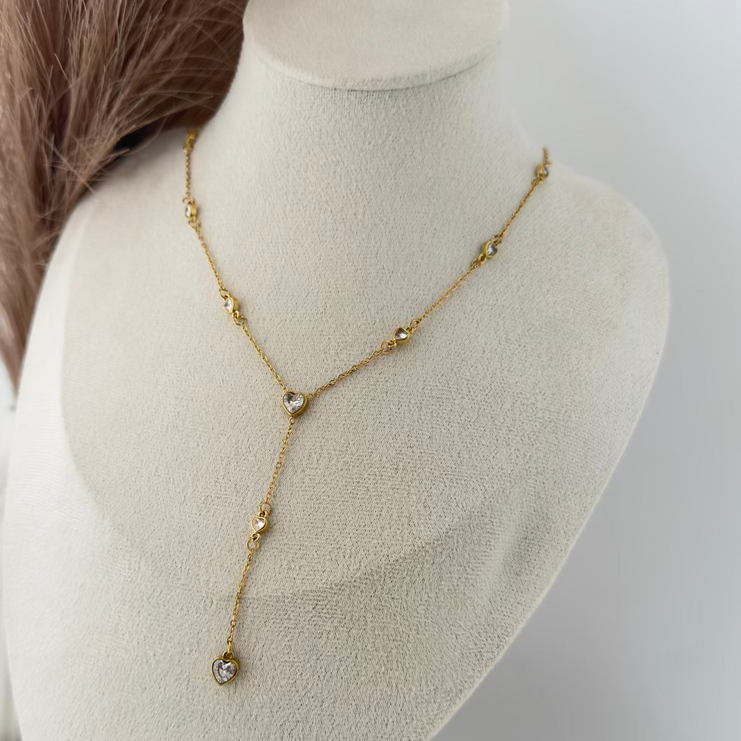 Heart drop necklace