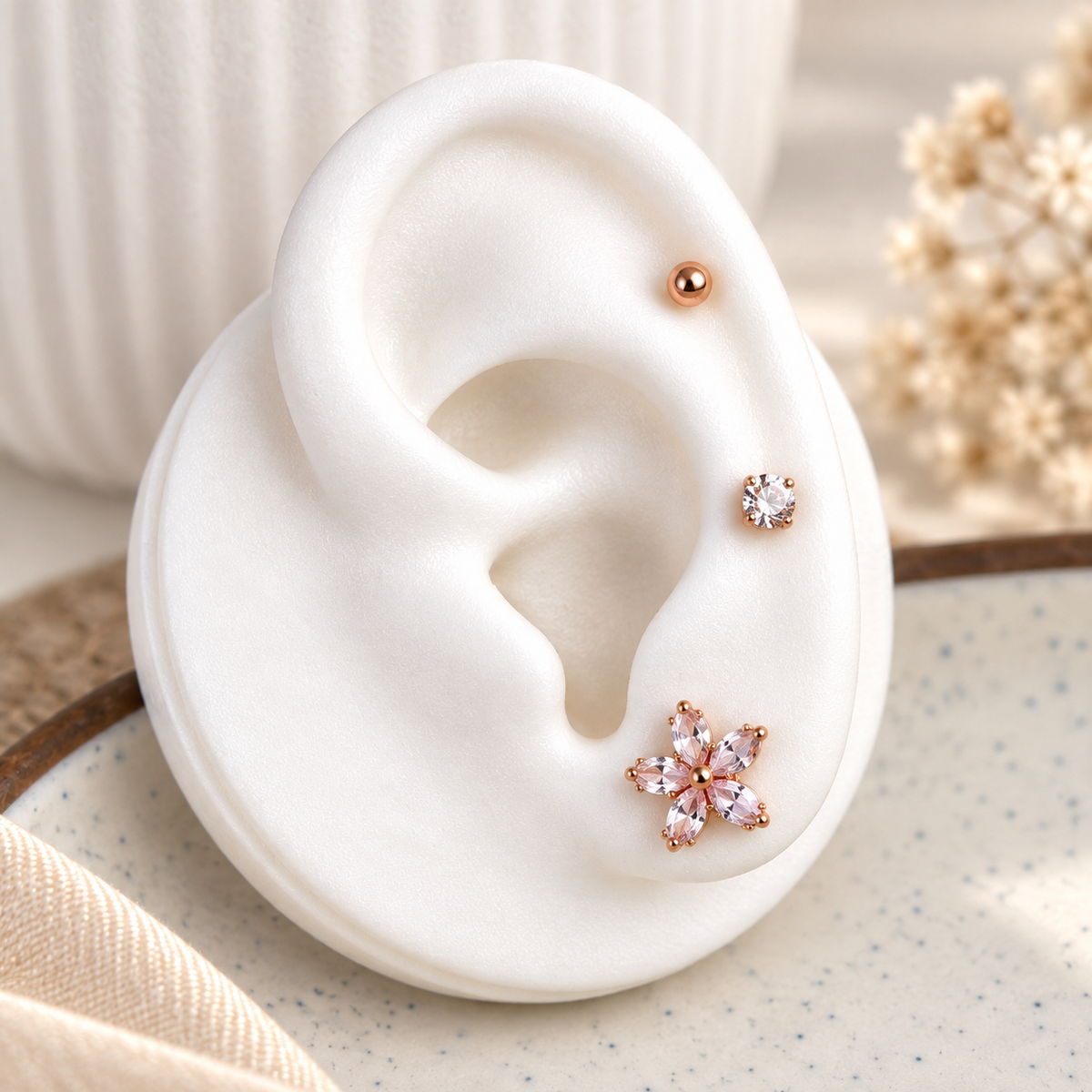 Flower piercings