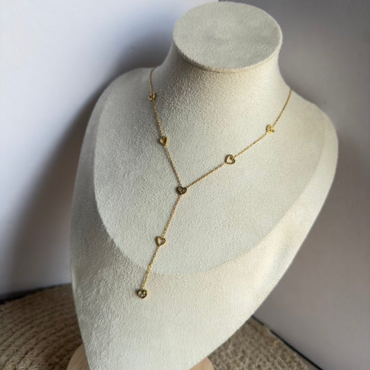 Heart drop necklace