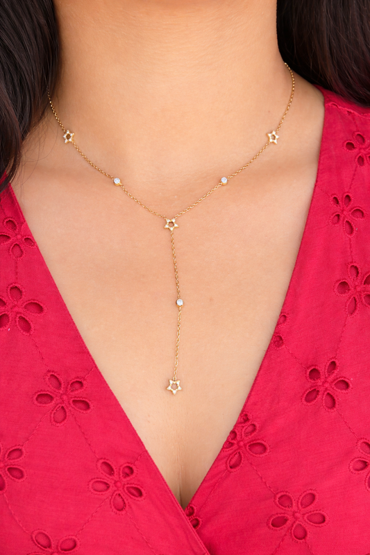 Star drop necklace