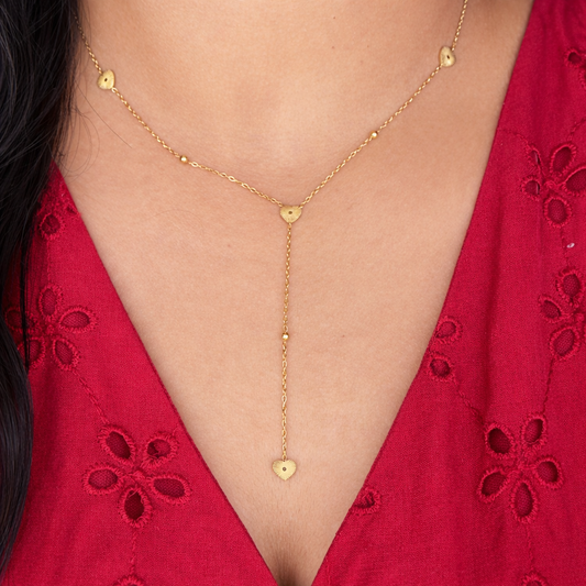 Heart drop necklace