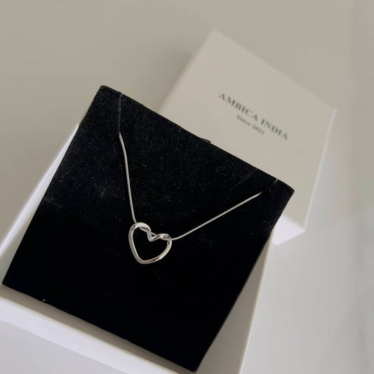 Twined heart necklace