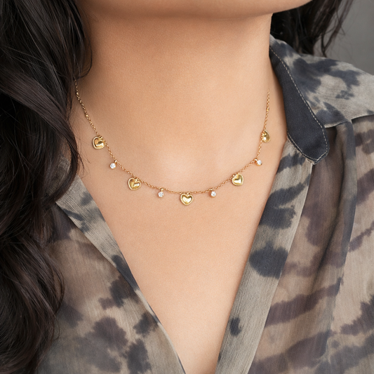 Heart with crystal necklace