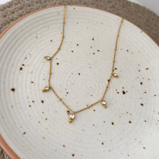 White crystal necklace