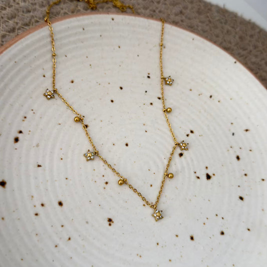 Dainty Daisy Drop Necklace