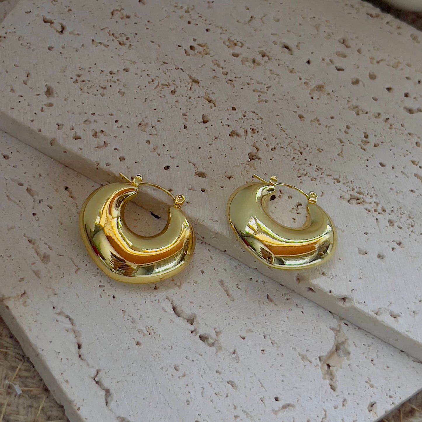 Heart chunky hoops