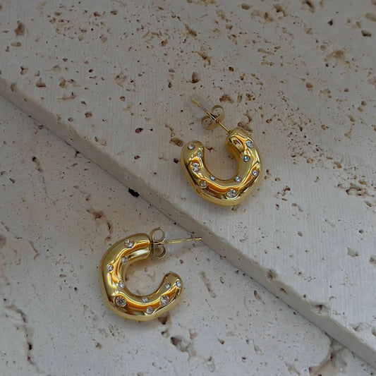 Studded hoops