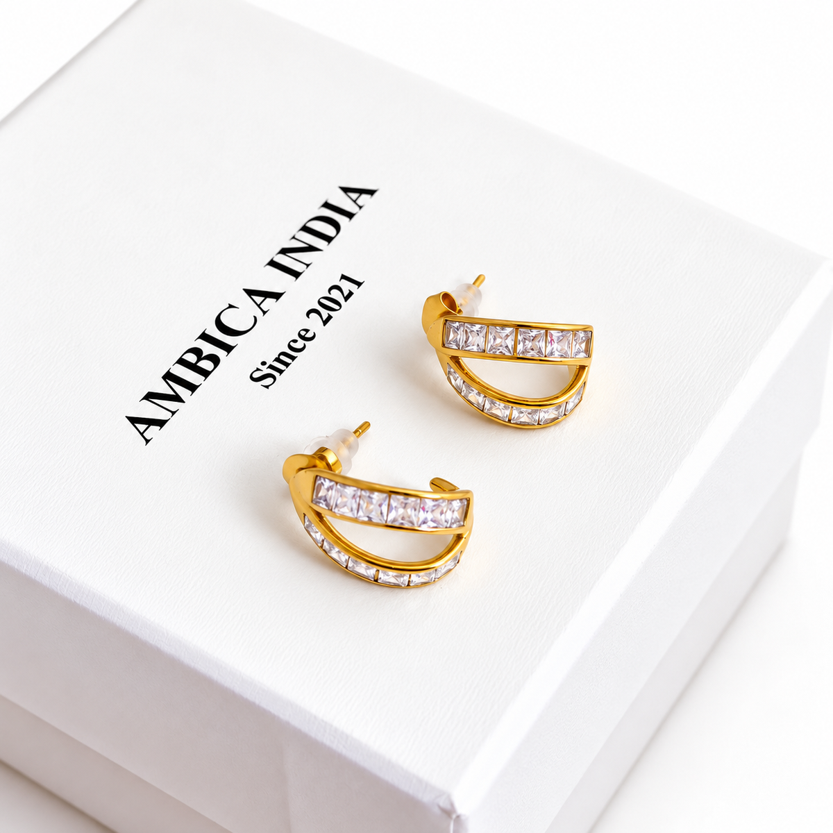 Crystal Arc Luxe Earrings