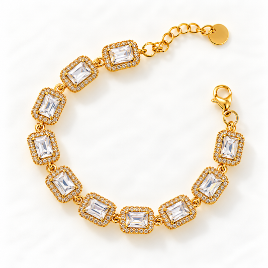 Regal Emerald-Cut Bracelet