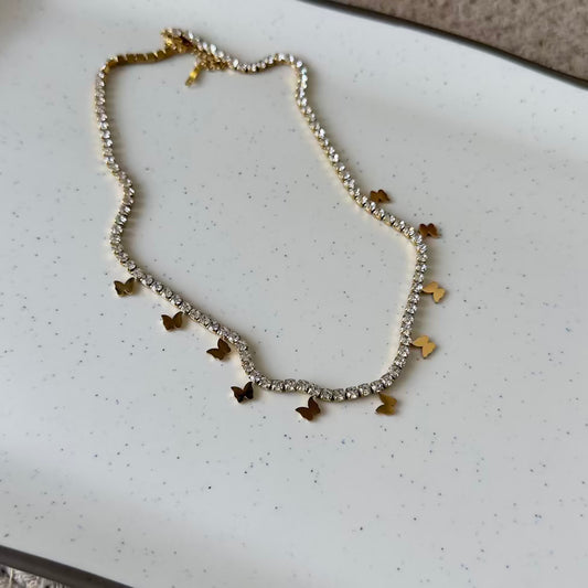 Butterfly Tennis necklace
