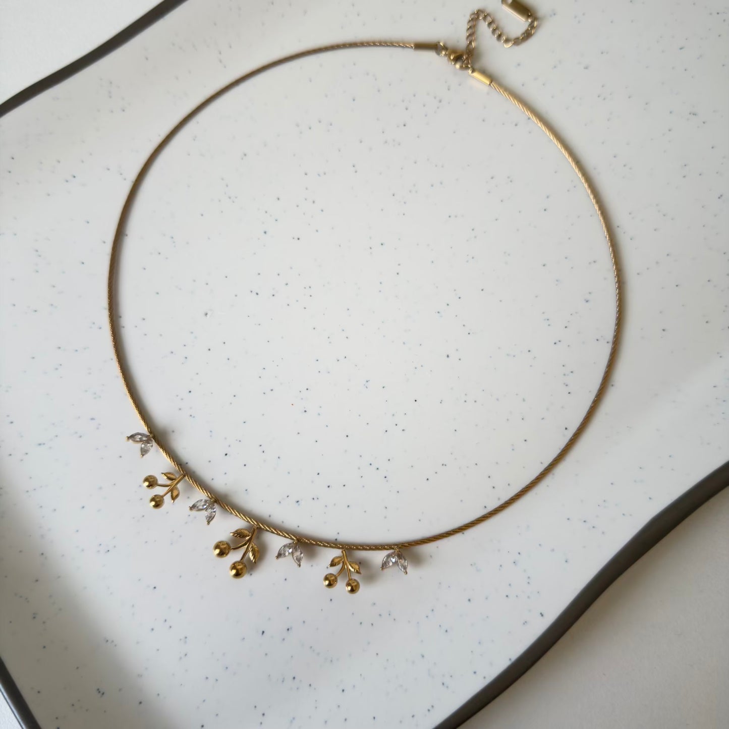 Tiny Bloom Drop Necklace