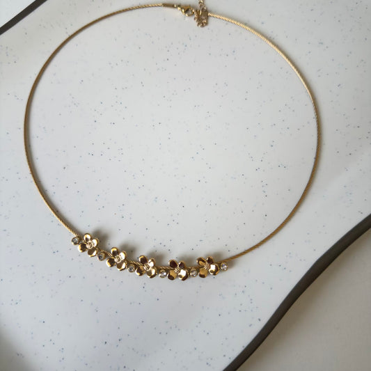 Floral Grace Gold Choker