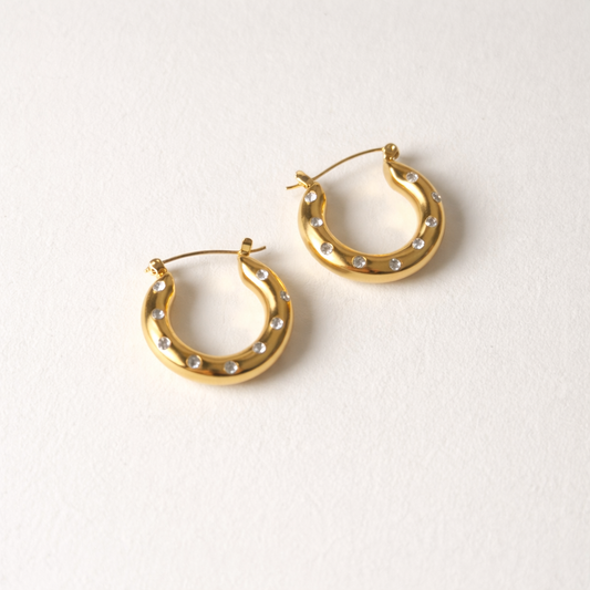 Luxe Dot Radiance Hoops