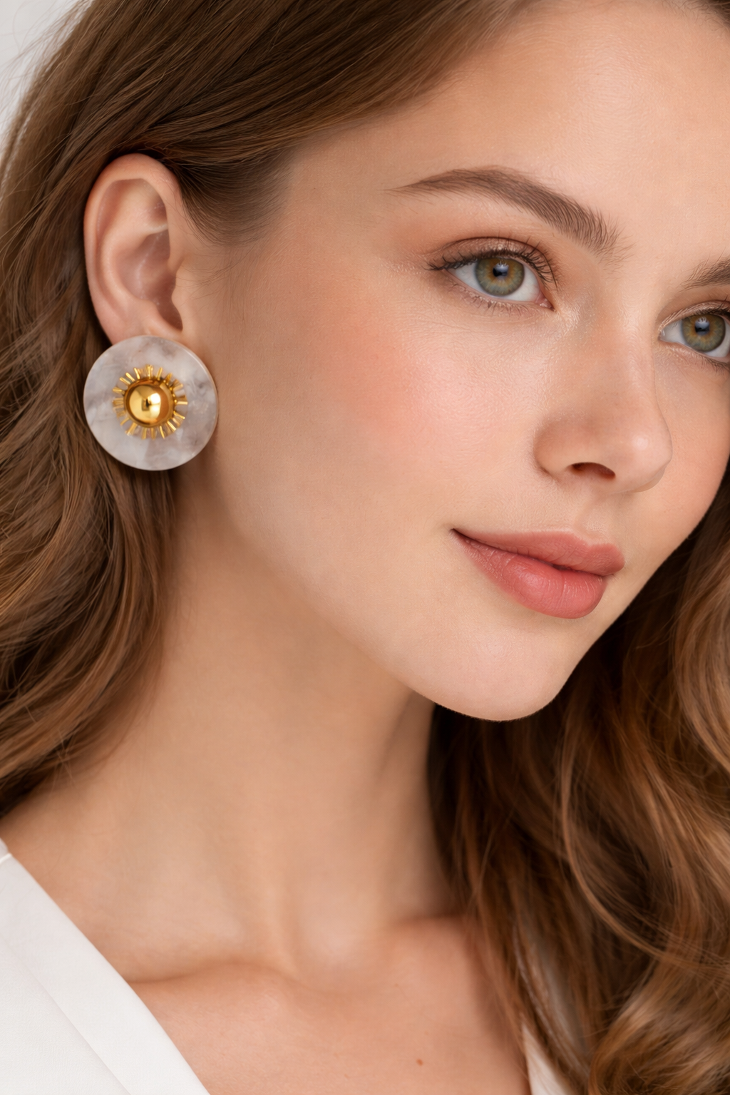 Ivory Sunburst Studs