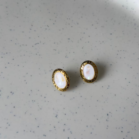 Pearl Halo Studs