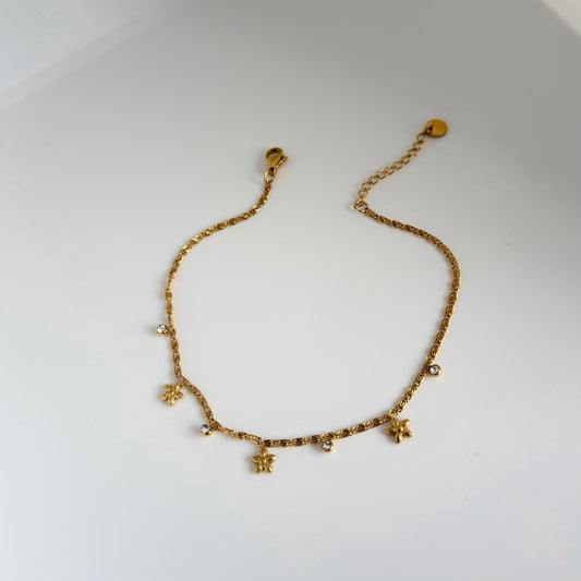 Floral Drop Anklet