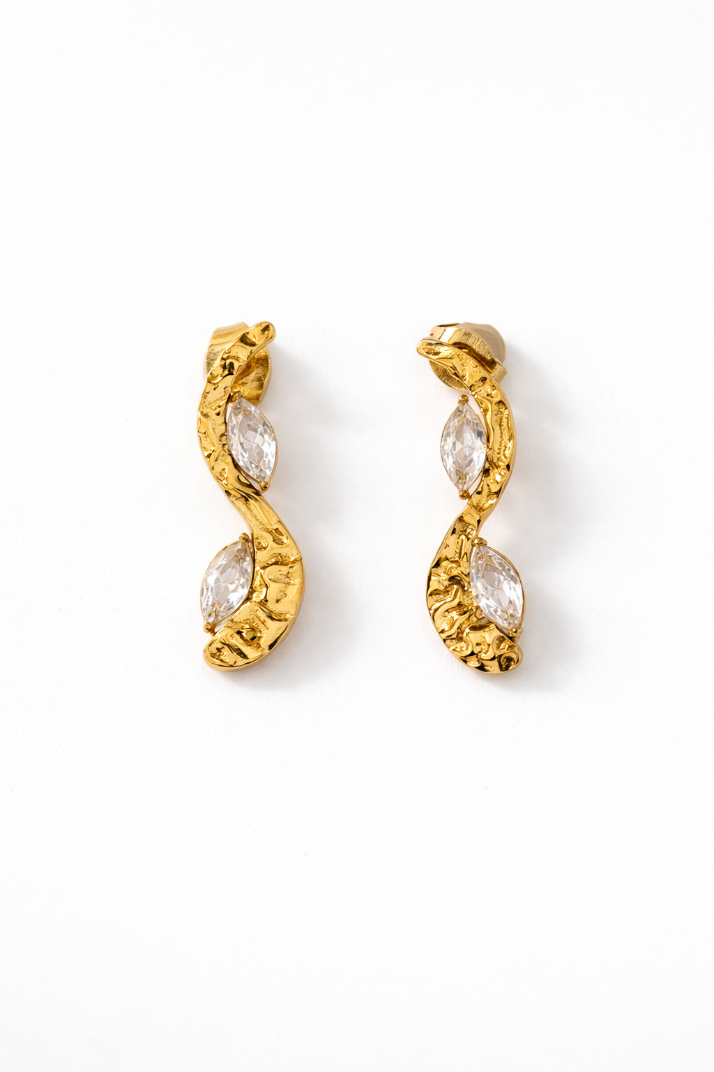 Twisted Marquise Crystal Drops earrings