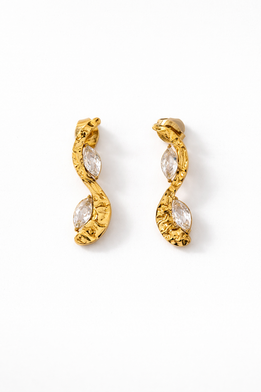 Twisted Marquise Crystal Drops earrings
