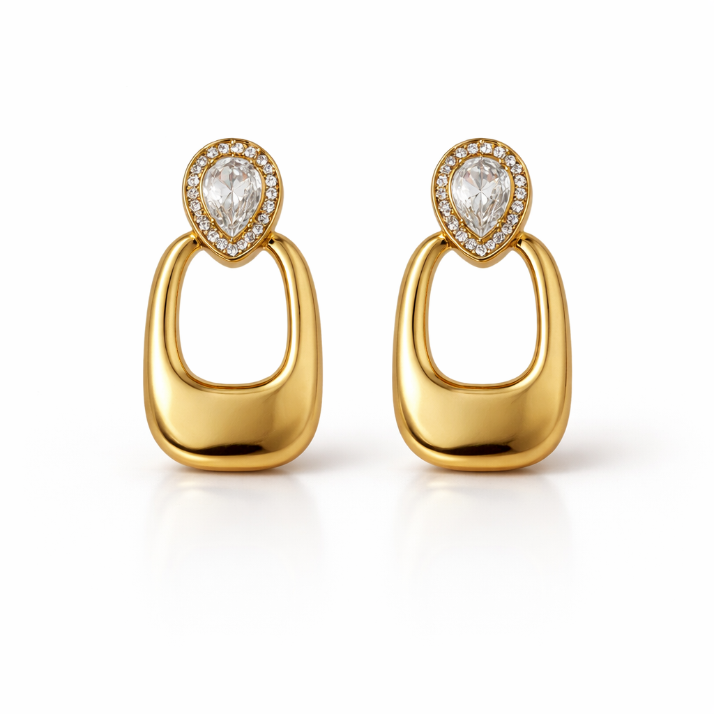 Teardrop Halo earrings