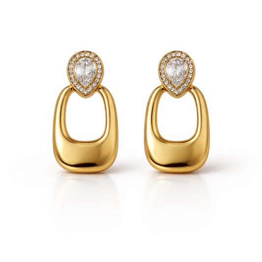 Teardrop Halo earrings