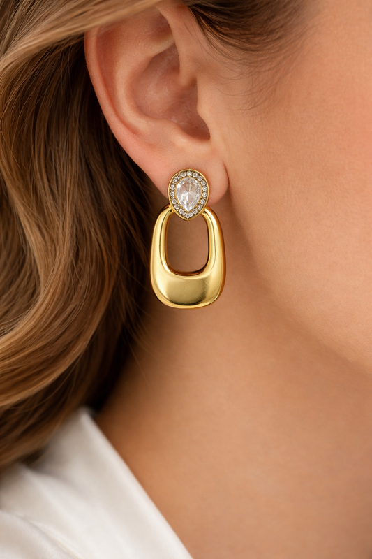 Teardrop Halo earrings