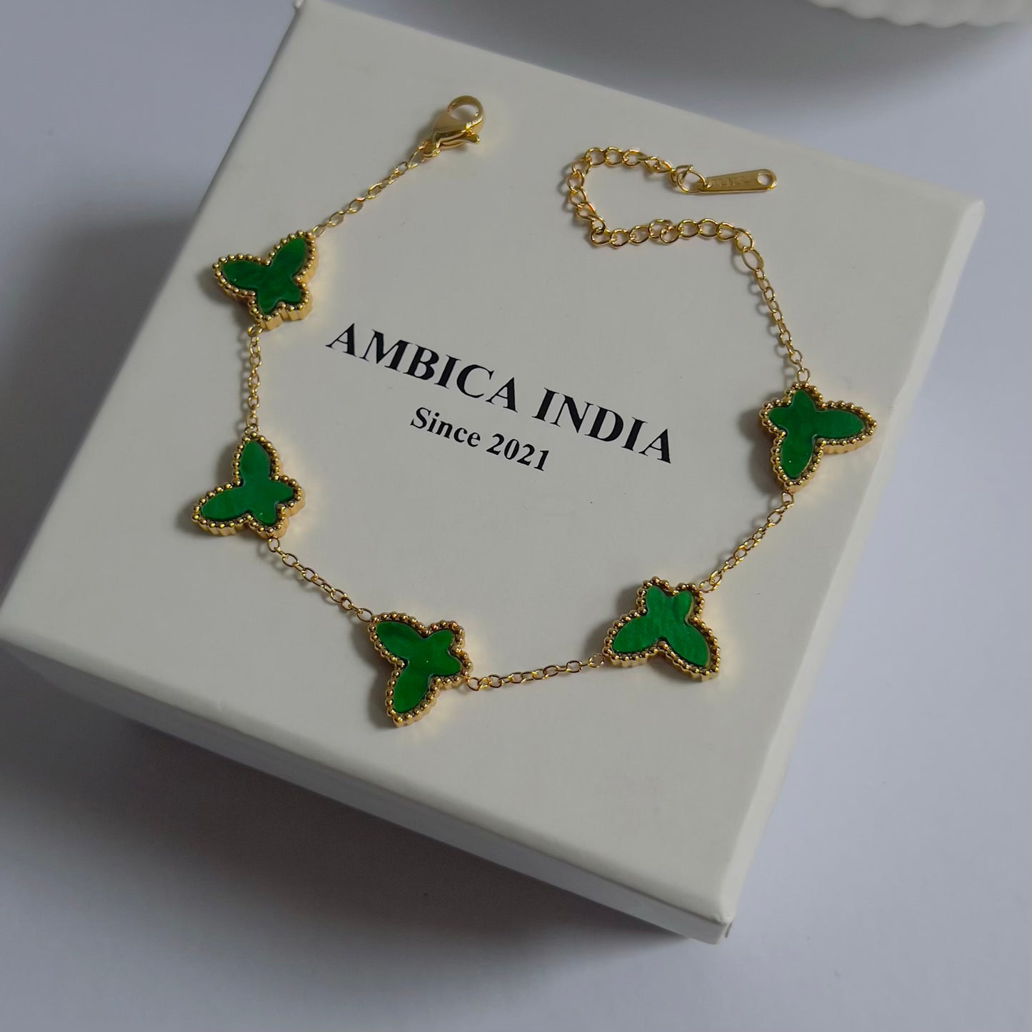 Green butterfly bracelet
