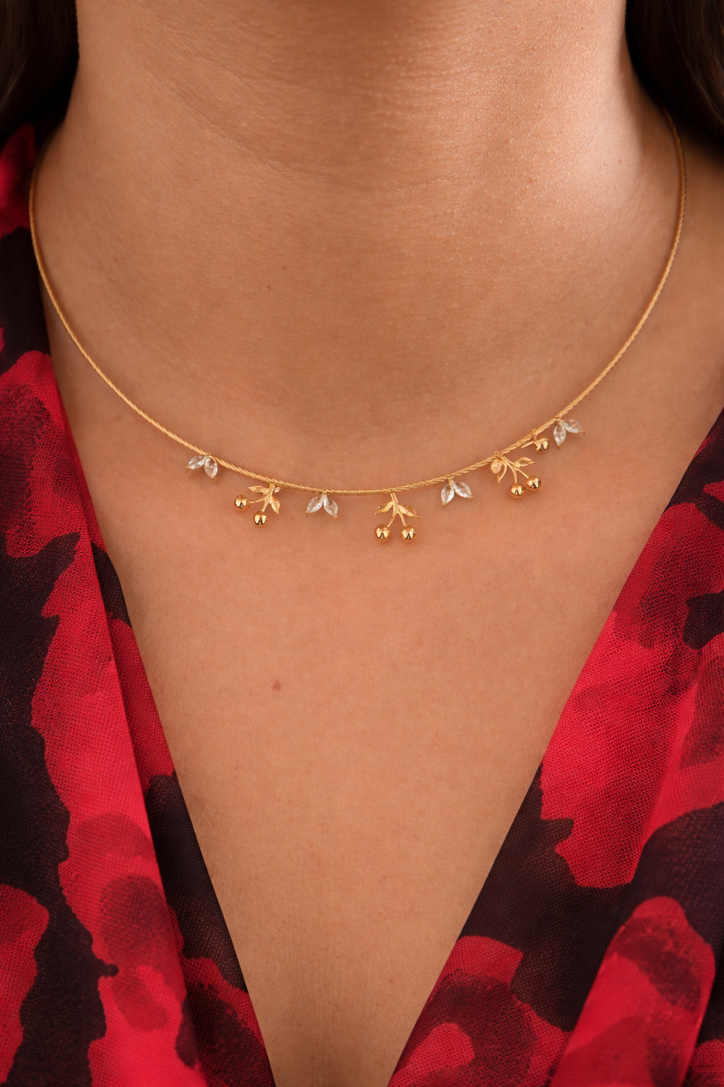 Tiny Bloom Drop Necklace
