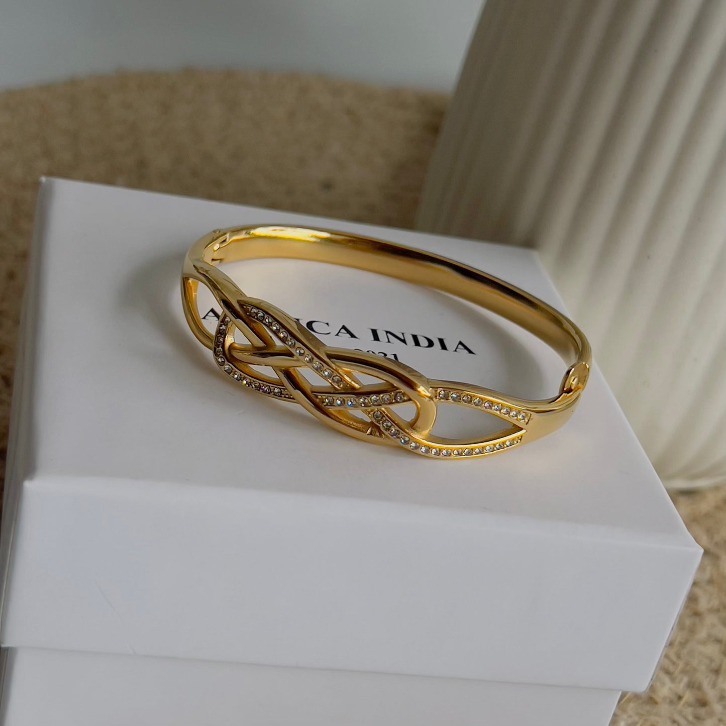 Studded rope bracelet