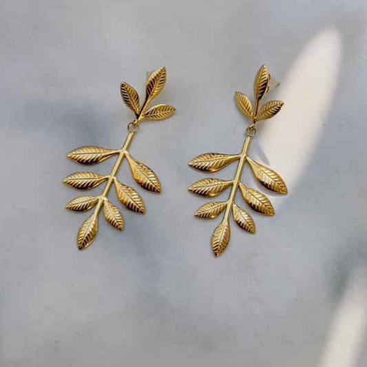 Statement leaf earrings